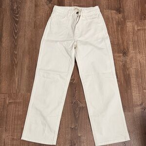 Sezane Cream Straight Leg Jeans